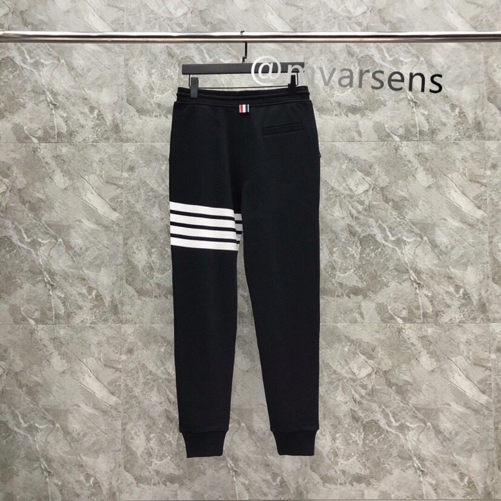 Thom Browne Double Face Knit Tonal 4-bar Sweatpants - Picture 2 of 6